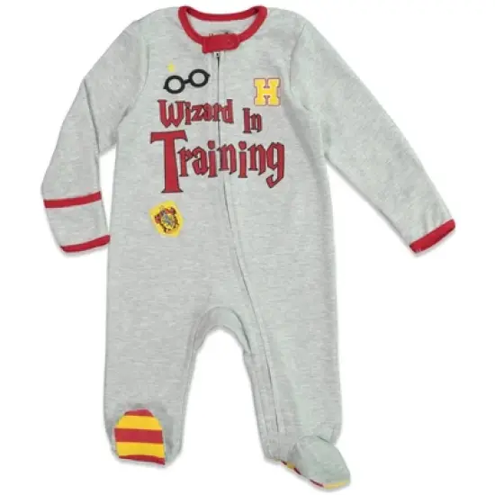 Harry Potter Baby Zip Up Sleep N' Play Coverall Headband Burp Cloth and Blanket 4 Piece Outfit Set Newborn  image {1}