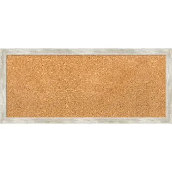 Amanti Art Crackled Metallic Narrow Framed Corkboard, Natural Cork image {9}