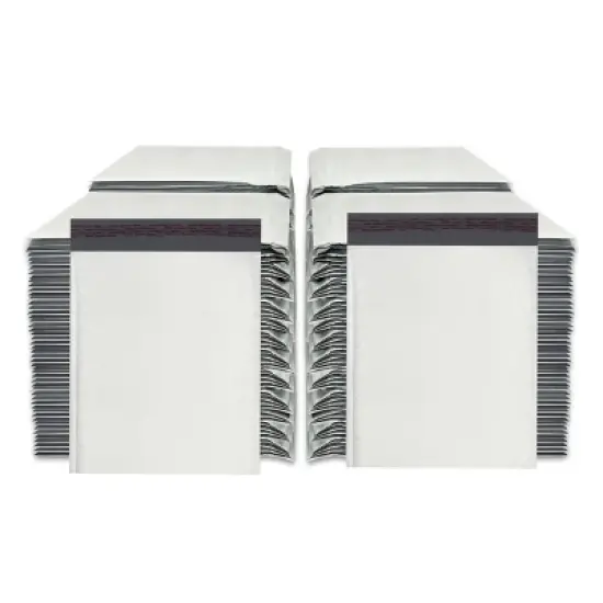 UOFFICE Pack of 200 Poly Bubble Mailer Bags 8.5" x 12"- #2 White Envelopes image {3}