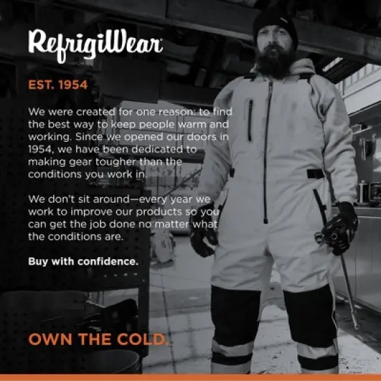 RefrigiWear Insulated Reflective High Visibility Extreme Softshell Bib Overalls image {5}