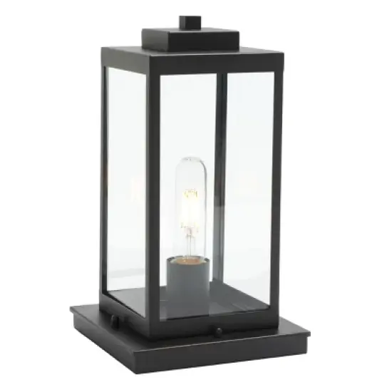Rinnah 7" Outdoor Table Lamp - PLT7037 - Black - Safavieh image {1}