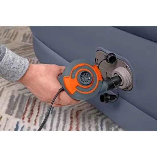 Bestway Tritech 20 Inch Thick Durable Comfortable Air Mattress with Ultra-Fresh Antimicrobial Coating & Built-in AC Pump for 4 Minute Inflation, Queen image {3}