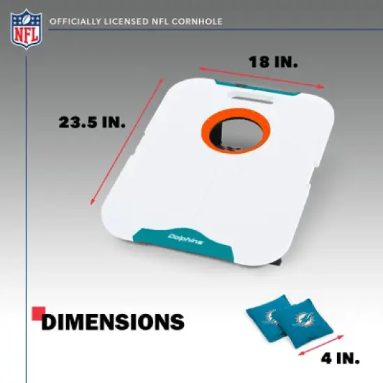 NFL Miami Dolphins All-Weather Travel Cornhole Set image {4}
