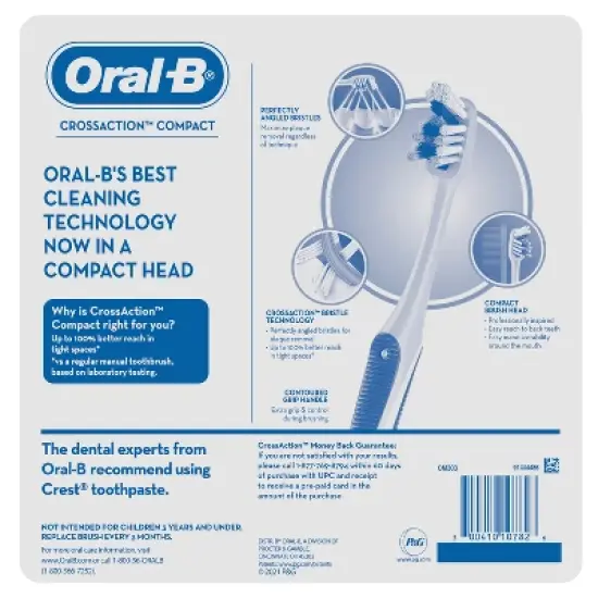 Oral-B Cross Action Manual Toothbrush - 6ct image {2}