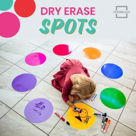 SCRIBBLEDO Colored Dry Erase Dots 11" Pack of 8 image {5}