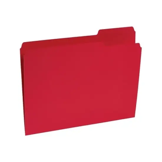 Staples Colored File Folders 1/3-Cut Tab Letter Size Red 100/Box (224519) TR224519 image {3}