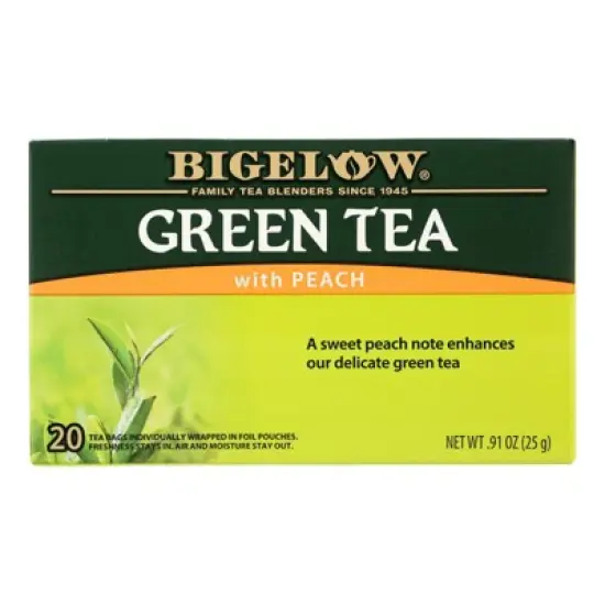 Bigelow Green Tea with Peach - Case of 6/20 bag image {1}