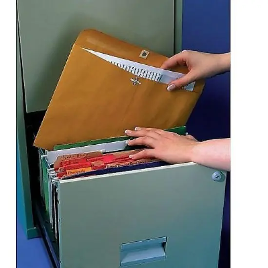 Quality Park Redi File Clasp Envelope 12 x 9 Brown Kraft 100/Box 38090 image {5}