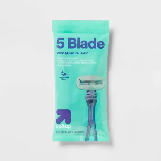 Moisturizing Body 5-Blade Disposable Razors - 2ct - up&up&trade; image {3}