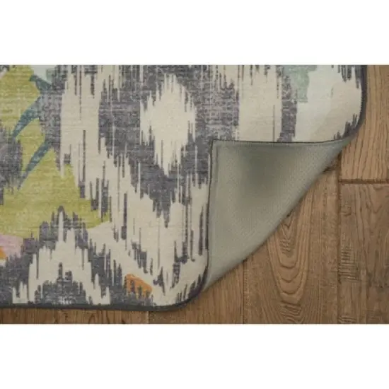 Govan Washable Outdoor Rug Ivory/Charcoal - Linon image {3}