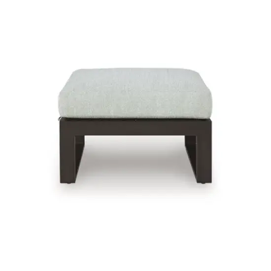 Signature Design by Ashley Beachloft Outdoor Ottoman with UV Resistant Cushion, Gray image {3}