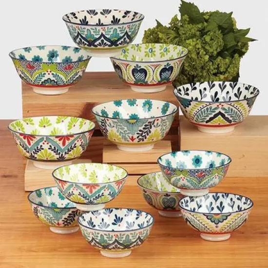 Certified International Set of 6 30pcTalavera All Purpose Bowls image {9}