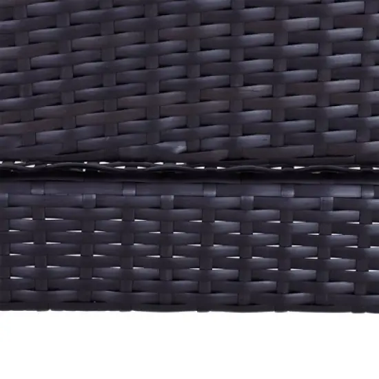 Outsunny Rattan Wicker Bar Set for 3 PCS with Ice Buckets, Patio Furniture with 1 Bar Table and 2 Bar Stools for Poolside, Backyard, Porches image {5}