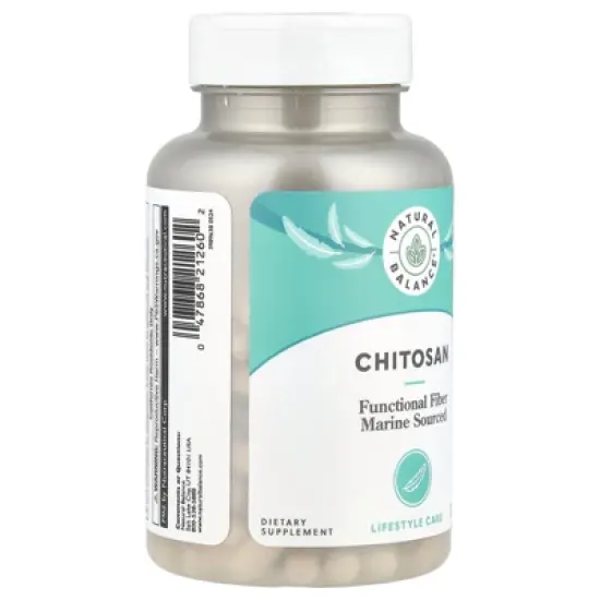 Natural Balance Chitosan 1000mg Fiber Supplement | Healthy Weight Management Formula with Chitosan for Fat Binding Support | Marine Sourced | 120 Caps image {3}