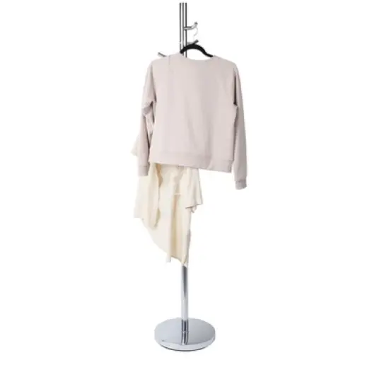 Mind Reader Coat Rack and Hat Holder, Heavy Duty, Silver image {6}