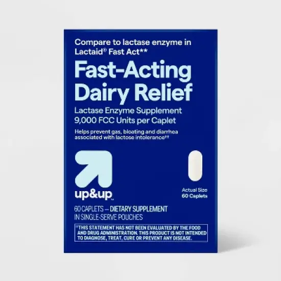 Fast Acting Lactose Dairy Intolerance Treatments Digestive Aid Caplets - up&up&trade; image {5}