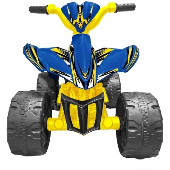 Kid Motorz 6V Xtreme Quad Powered Ride-On - Blue/Yellow image {1}