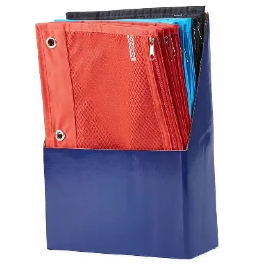 CLI Charles Leonard Zipper Binder Pencil Pouch Assorted Colors 24/Pack CHL76330ST image {1}