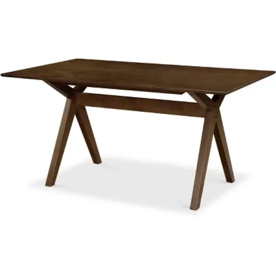 Lukas Wood Dining Table Brown - Adore Decor image {1}
