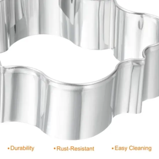 Unique Bargains Versatile Rust-proof Durable Dishwasher Safe Cookie Cutter Set Silver Tone 4 Pcs image {3}