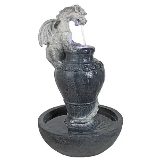 Design Toscano The Viper Dragon Sculptural Fountain - Gray image {3}