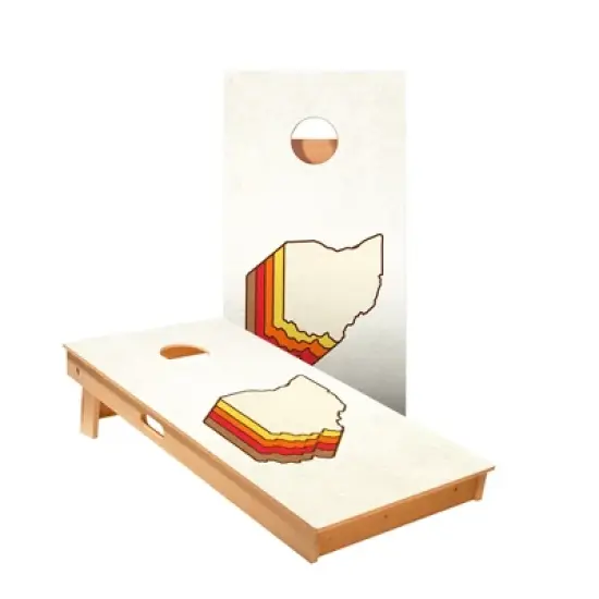 Skips Garage Retro Ohio Cornhole Boards - ACA Star Series image {1}