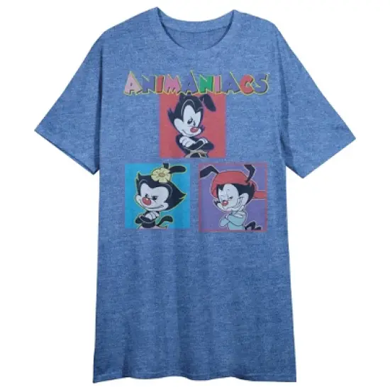 The Animaniacs Women's Heather Blue Sleep Shirt image {4}