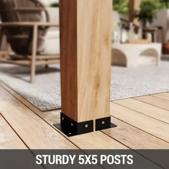 Outdoor Wood Pergola, Wooden Pergola Gazebo for Outdoor Porch Garden Backyard Patio image {5}