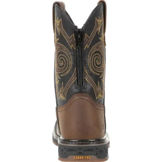 Georgia Boot Carbo-Tec LT Boys' Brown Pull-On Saddle Boot image {3}