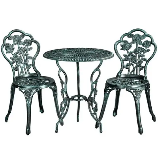 Yaheetech 3 Piece Patio Bistro Table Set for Garden Backyard image {10}