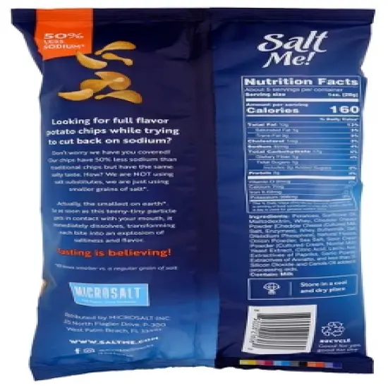 Saltme Cheddar and Sour Cream Potato Chips - Case of 12/5 oz image {2}