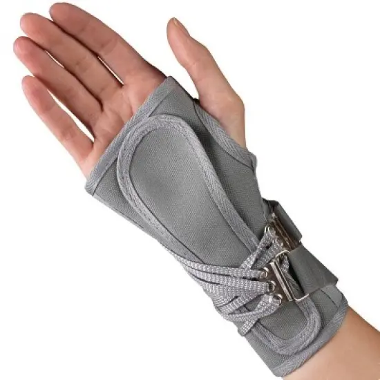 OTC Wrist Splint, Cock-Up Lacing, Canvas, ProChoice, Grey, Right image {4}