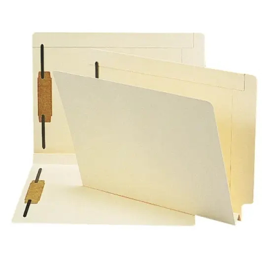 Smead End Tab Fastener File Folder, Shelf-Master  Reinforced Straight-Cut Tab, 2 Fasteners, Letter Size, Manila, 50 per Box (34276) image {8}