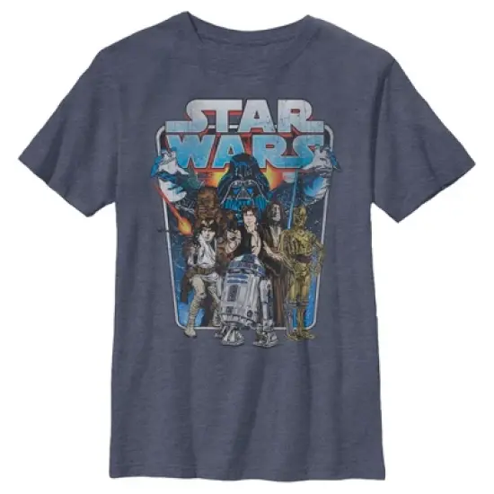 Boy's Star Wars Vintage Hero Character Frame T-Shirt image {3}