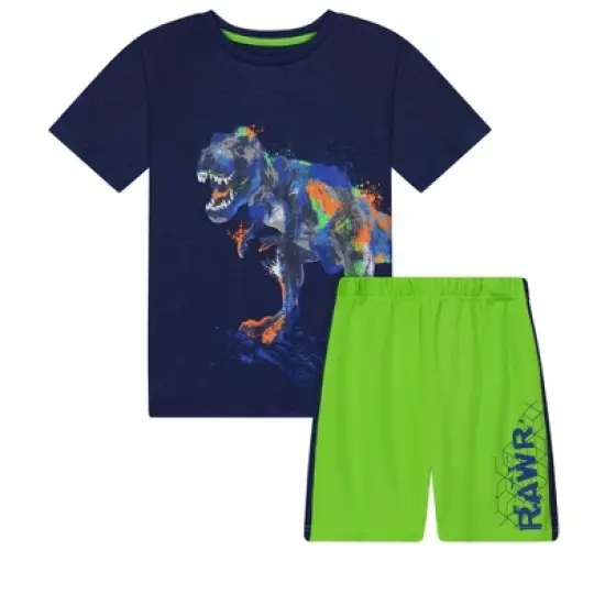 Sleep On It Boys Dino Rawr 2-Piece Pajama Sleep Shorts Set image {6}
