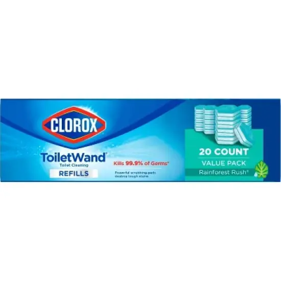 Clorox ToiletWand Disinfecting Refills Disposable Wand Heads - Rainforest Rush - 20ct image {5}