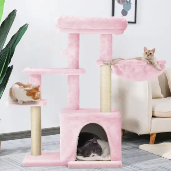 EROMMY Cat Tree, Multi-level Cat Tower for Indoor Cats image {2}