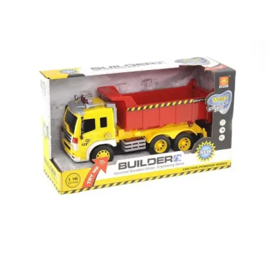 Insten Friction Powered Dump Truck Toy With Lights And Sound image {7}