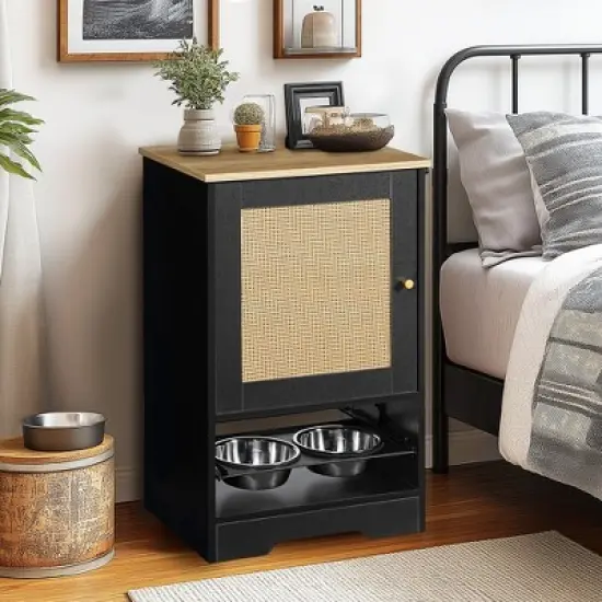 Whisen Dog Feeding Station with Shelves & 3 Bowls image {10}