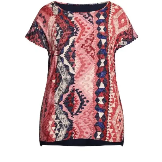 Women's Plus Size Mixed Media Top  - Bandana | AVENUE image {3}