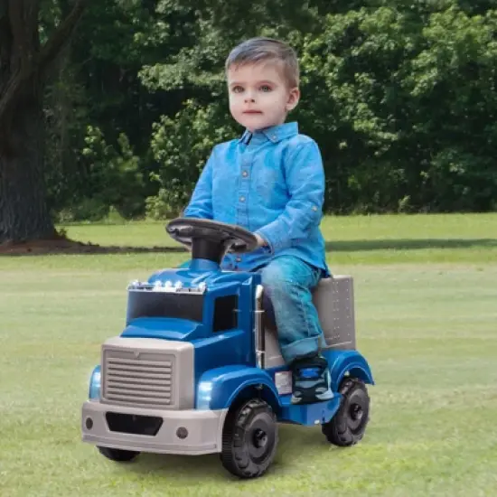 6V Ride-On Car for Kids Ages 3+ &ndash; All-Terrain Electric Toy Truck with 4.5Ah Rechargeable Battery, LED Lights, Built-in Music & Storage image {7}