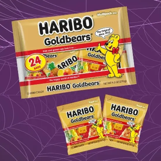 HARIBO Halloween Goldbears Gummies Mini Bags - 9.5oz image {3}
