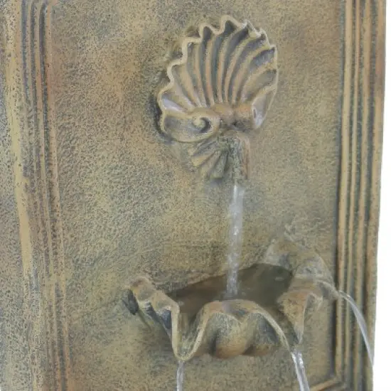 Sunnydaze 27"H Electric Polystone Seaside Outdoor Wall-Mount Water Fountain image {2}