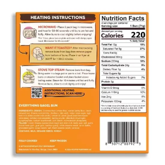 Wow Bao Everything Bagel Breakfast Frozen Bun - 10oz/4ct image {1}