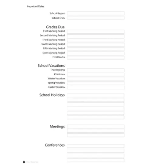 House of Doolittle Lesson Planner Book, 41 Weeks, Blue, Pack of 2 image {7}