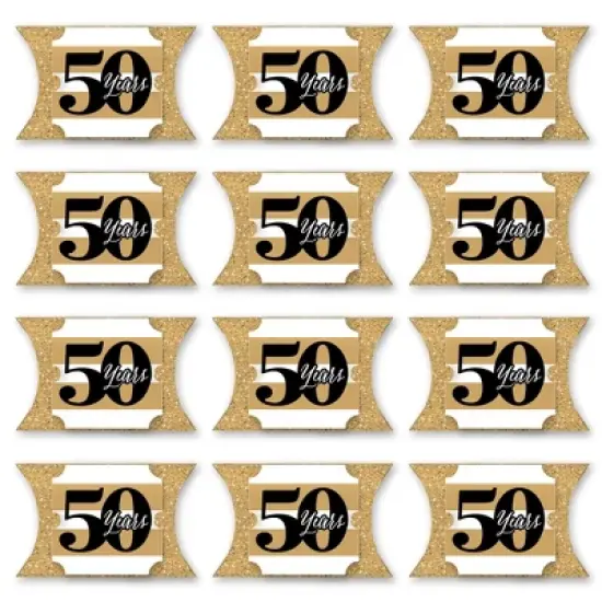 Big Dot of Happiness We Still Do - 50th Wedding Anniversary - Favor Gift Boxes - Anniversary Party Large Pillow Boxes - Set of 12 image {3}