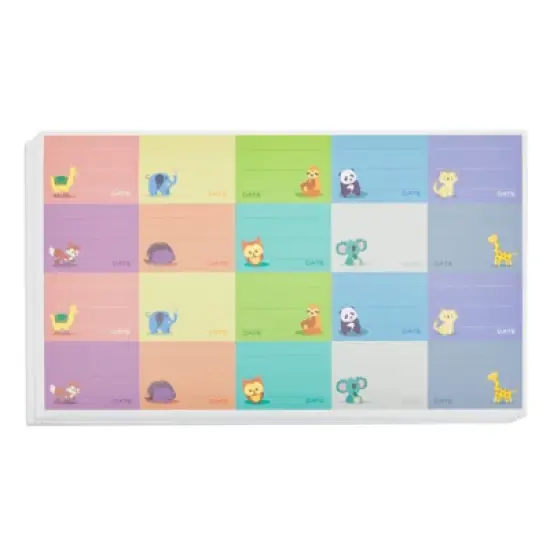 Blue Panda 500-Pack Self-Adhesive Baby Bottle Labels for Daycare, Writable Stickers for Baby Food, Breastmilk, 10 Animal Designs, 1.5x1 in image {7}