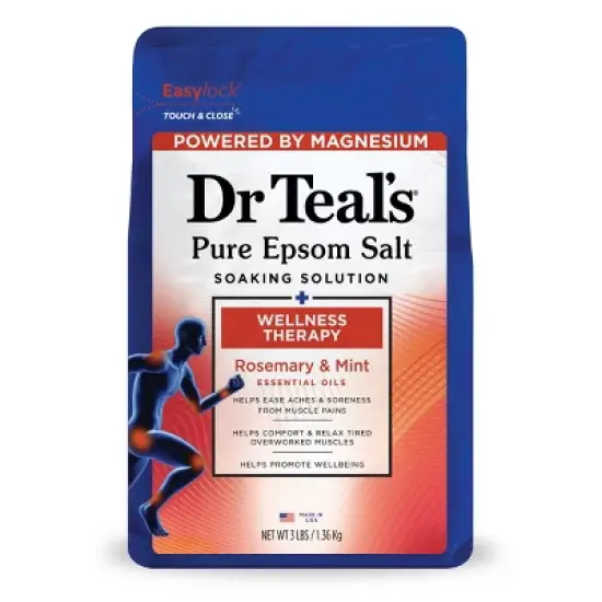 Dr Teal's Epsom Salt Magnesium Soak - Wellness Therapy with Rosemary & Mint - 3 lbs image {5}