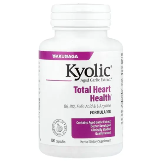 Kyolic Aged Garlic Extract Formula 108, Total Heart Health, 100 Capsules image {4}