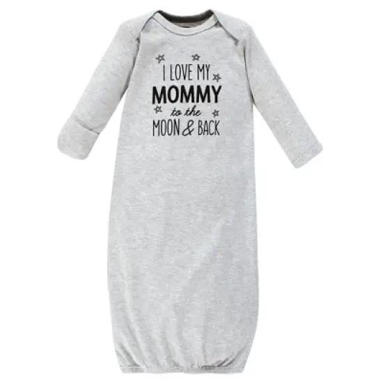 Hudson Baby Infant Boy Cotton Gowns, Mom Dad Moon And Back image {2}